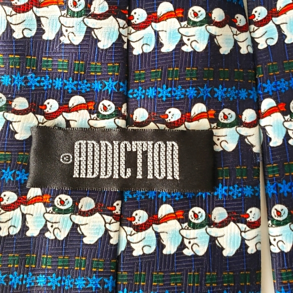 Addiction Ugly Christmas Tie Snowman - Picture 4 of 7